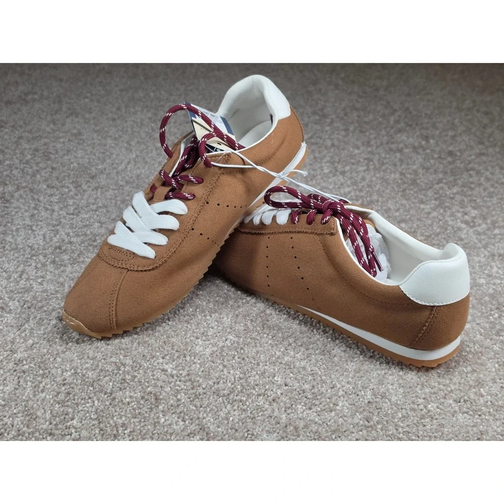 Universal Thread Jojo Brown Faux Suede Sneakers Memory Foam Womens 9.5 NEW